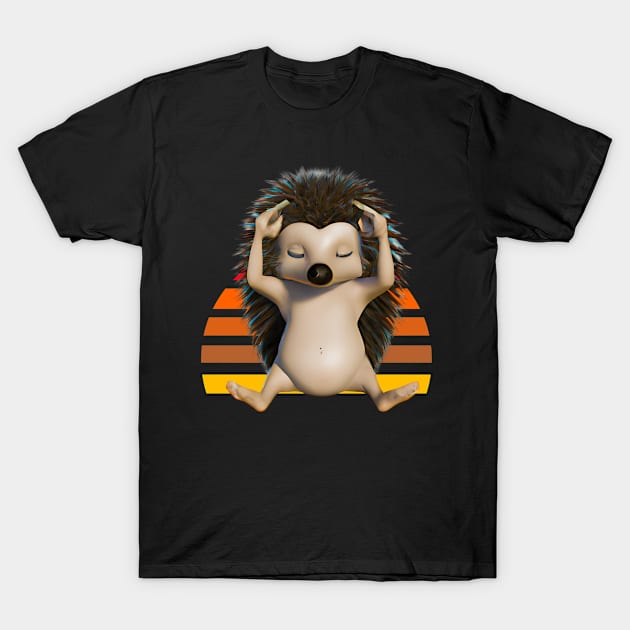 Hedgehog yoga T-Shirt by FromBerlinGift